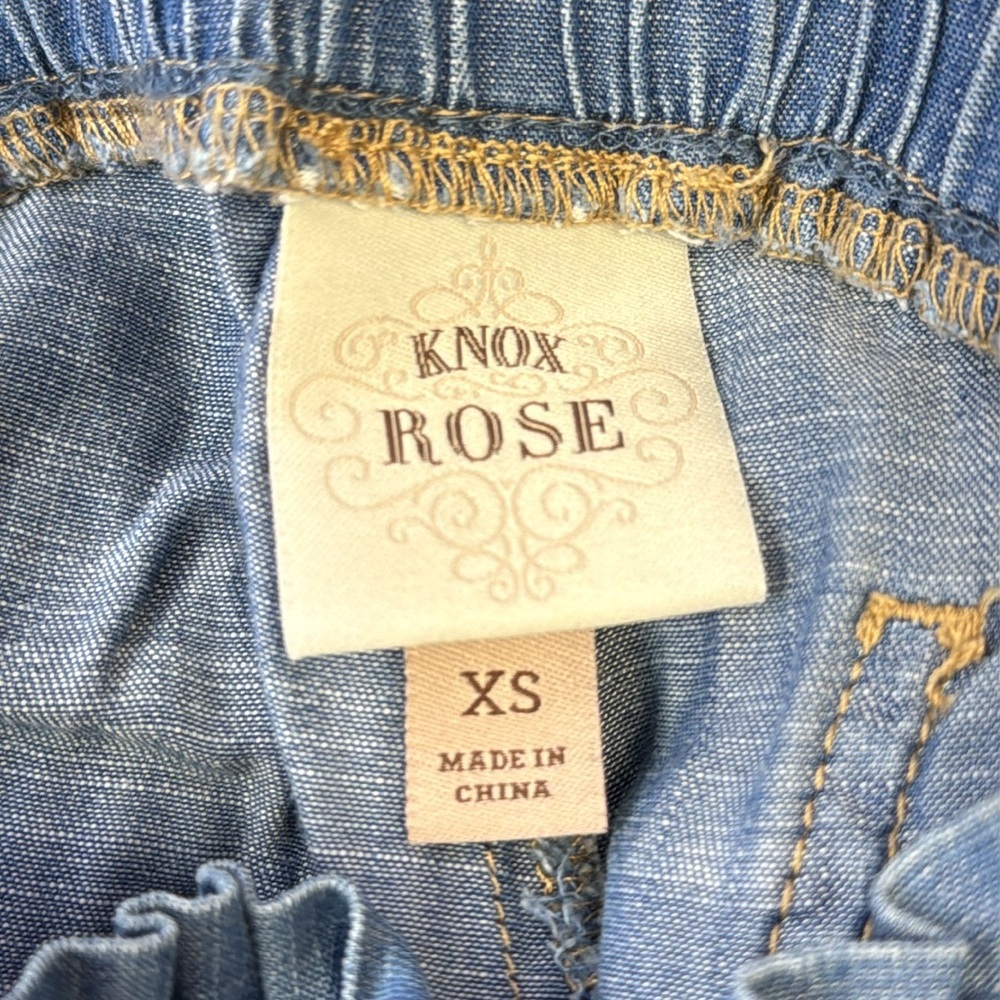 Knox Rose Blue High Waist Denim Shorts - Picture 5 of 6